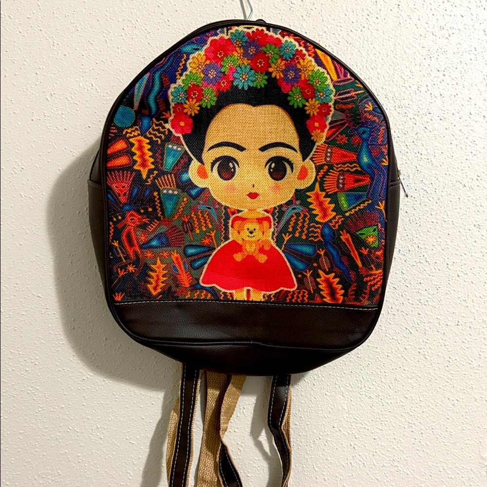 Colorful Women's Backpack with Artistic Design